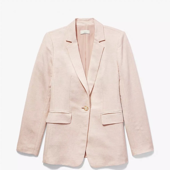 LOFT Linen Blend Modern Blazer - Picture 1 of 1